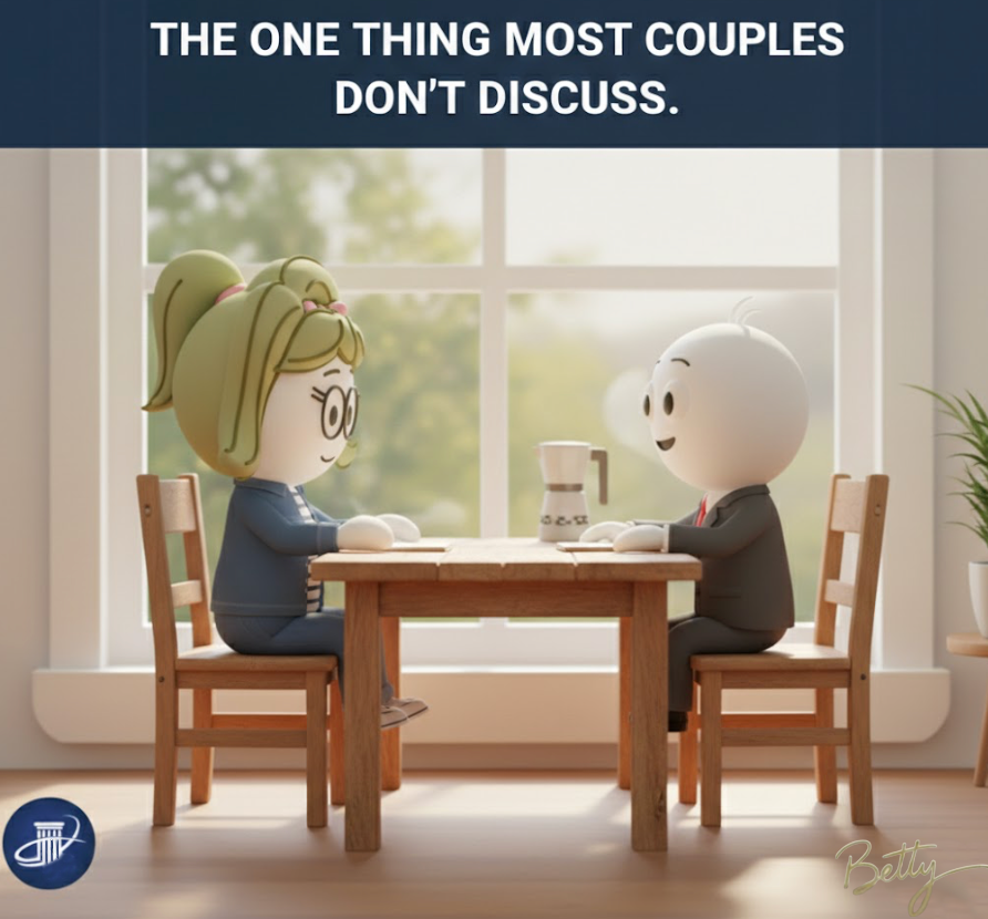 Pinterest pin: The financial conversation most couples avoid about what happens when one spouse is gone