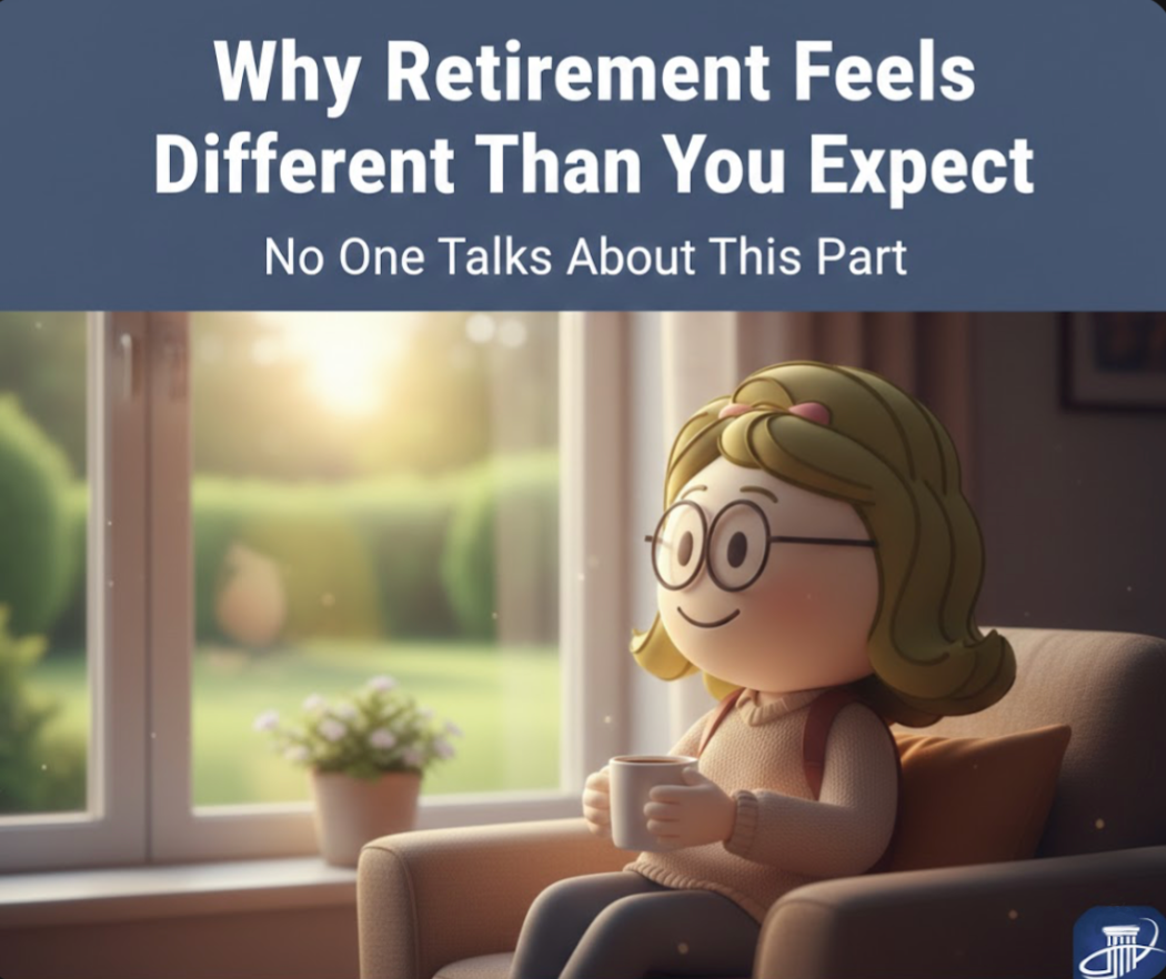 Pinterest pin: Retirement planning guide for women covering stability, income, and couple conversations