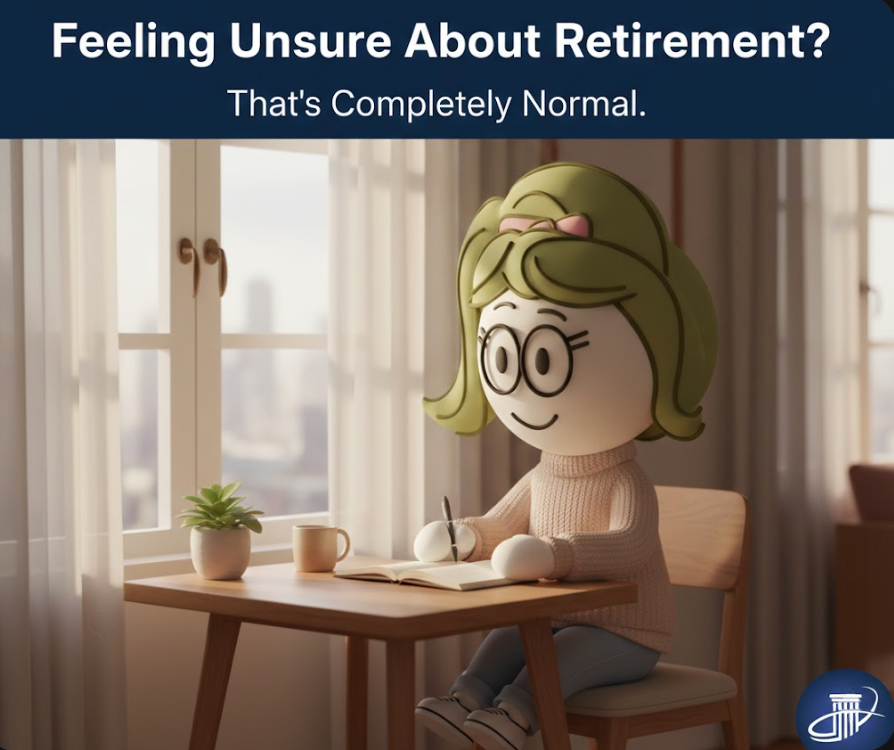 Pinterest pin: Why feeling unsure about retirement is normal and actually means you are doing something right