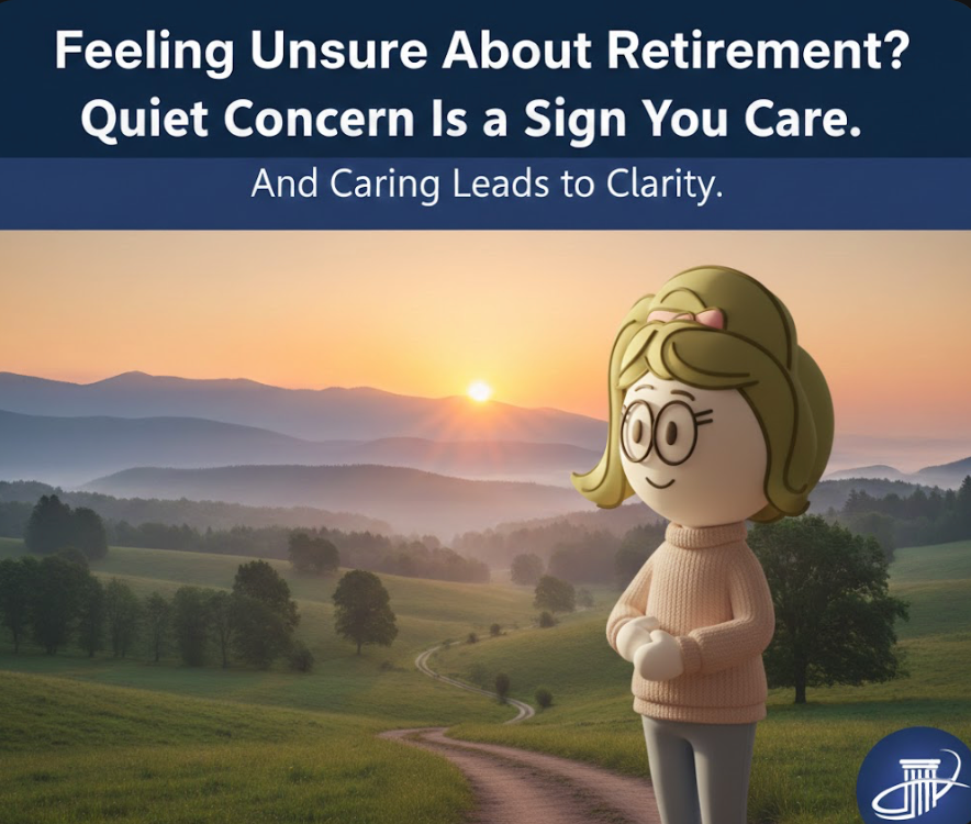 Pinterest pin: Retirement confidence guide showing how uncertainty transforms into clarity with small steps