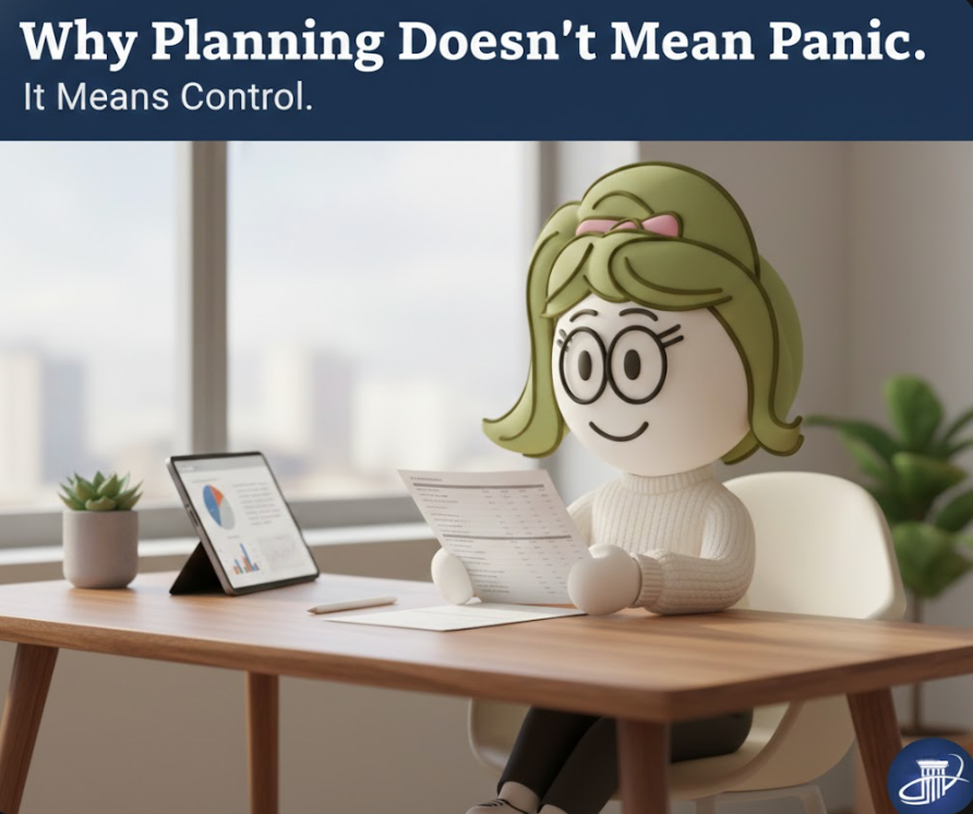 Pinterest pin: Guide to making financial reviews a calm routine instead of an anxiety-driven reaction