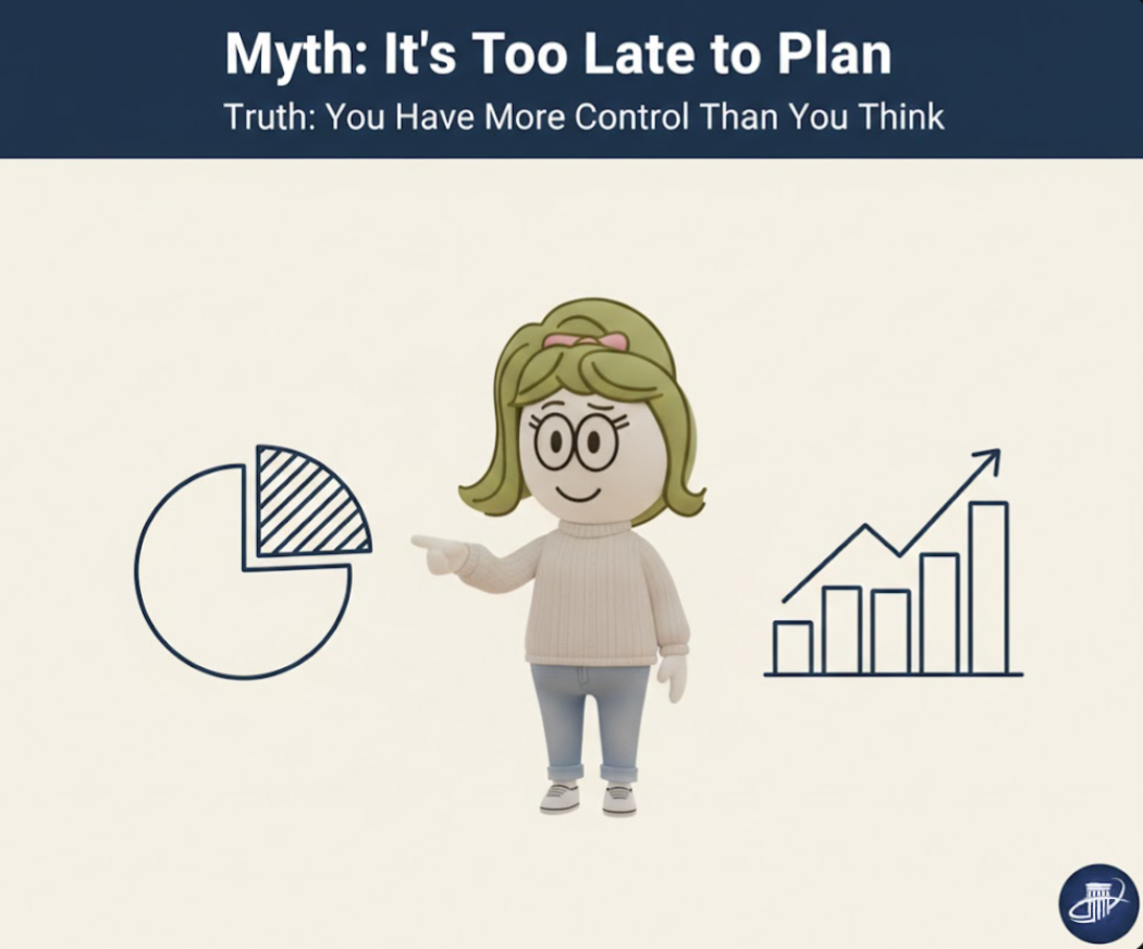 Pinterest pin: Retirement catch-up guide for women who feel behind with practical steps to move forward