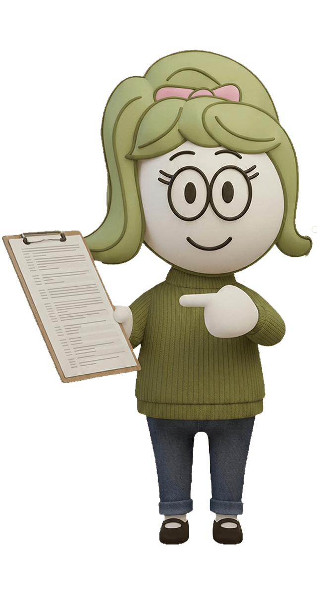 Betty with her retirement planning checklist